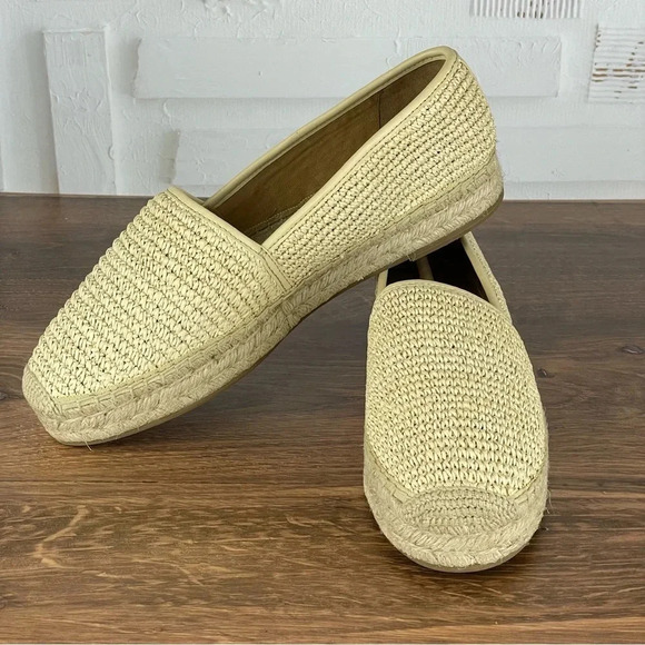 NEW J. Crew Woven Natural Raffia Espadrille Flats size 11‎ ivory $118 - Picture 1 of 10
